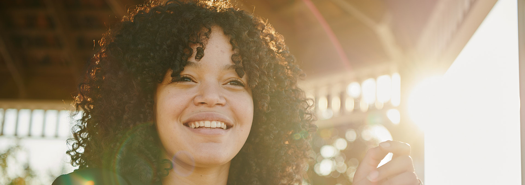 Image of student on campus